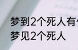 梦到2个死人有什么兆头 睡觉的时候梦见2个死人