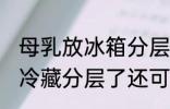 母乳放冰箱分层还能喝吗 母乳放冰箱冷藏分层了还可以喝吗