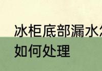 冰柜底部漏水怎么处理 冰柜底部漏水如何处理