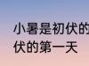小暑是初伏的第一天吗 小暑是不是初伏的第一天