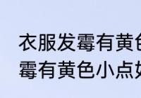 衣服发霉有黄色小点怎么洗掉 衣服发霉有黄色小点如何清洗
