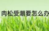 肉松受潮要怎么办 肉松受潮如何处理