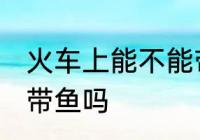 火车上能不能带杀好的鱼 火车上可以带鱼吗