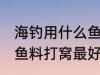 海钓用什么鱼料打窝最好 海钓用哪些鱼料打窝最好