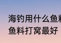 海钓用什么鱼料打窝最好 海钓用哪些鱼料打窝最好